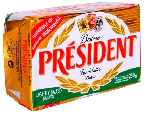 Unt 82% grasime President 250 gr