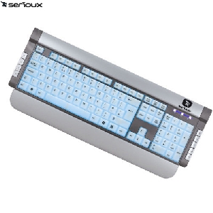 Tastatura Serioux Lightkey 9000 Multimedia USB iluminata Grey