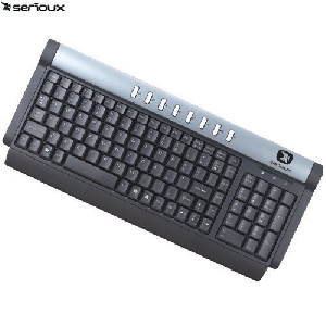 Tastatura Serioux Compact C700 Multimedia USB Silver-Black