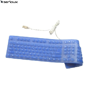 Tastatura Serioux AirTouch flexibila USB Blue