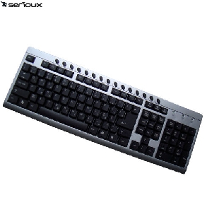 Tastatura Serioux SRXK-9400M-ROCBSB USB+PS/2 Multimedia Black-Silver