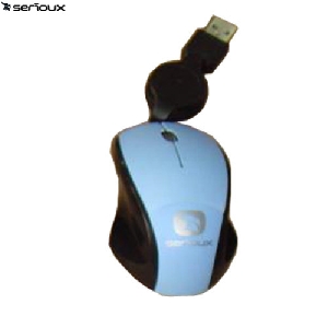 Mouse optic mini Serioux Pastel 3100R USB Light Blue