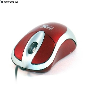 Mouse optic Serioux Trakker OP77 PS/2 Red-Silver