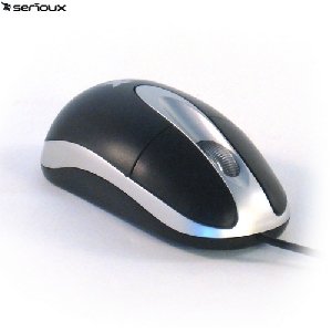 Mouse optic Serioux Trakker OP72SB PS/2 Black-Silver