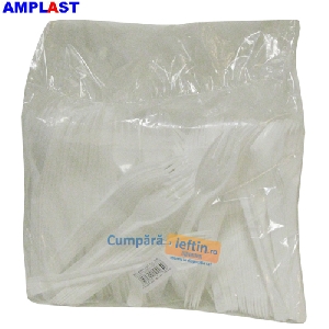 Furculite plastic unica folosinta Amplast 16.8 cm 100 buc