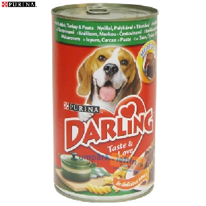 Hrana umeda pentru caini Purina Darling iepure curcan si paste 1.2 kg