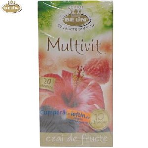 Ceai de fructe 10 vitamine Belin Multivit 20 pliculete x 2 gr