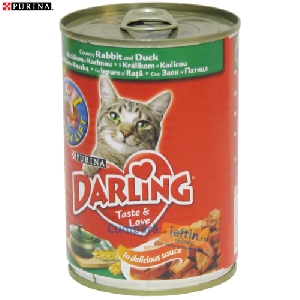 Hrana umeda pentru pisici Purina Darling iepure si rata 400 gr