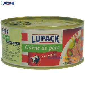 Carne de porc in suc propriu Lupack 300 gr