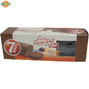 Rulada cu crema de cacao glazurata Chipita 7 Days Swiss Roll 270 gr