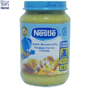 Nestle nou nascuti piure de cartofi cu morcovi si pui 200 gr