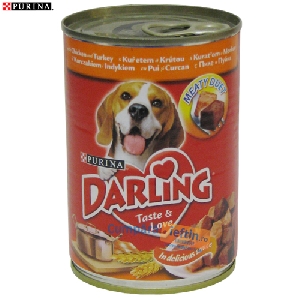 Hrana umeda pentru caini Purina Darling pui si curcan 1.2 kg