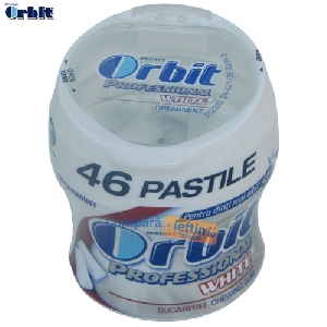 Guma de mestecat Wrigley`s Orbit Professional White borcan 46 pastile