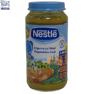 Nestle nou nascuti piure de legume si vitel 250 gr