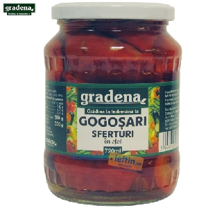 Gogosari sferturi in otet Gradena 620 gr