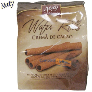 Napolitane vieneze cu cacao Naty 200 gr