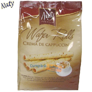 Napolitane vieneze cu crema Cappuccino Naty 250 gr