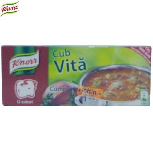 Adaos pentru mancare Knorr cub vita 12 buc x 9 gr