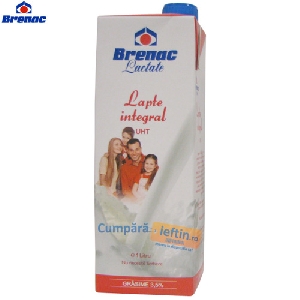 Lapte UHT integral 3.5% grasime Brenac 1 L