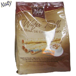 Napolitane vieneze cu crema Cappuccino Naty 200 gr