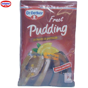 Budinca de ciocolata cu bucati de portocale Dr. Oetker 50 gr