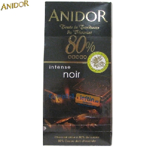 Ciocolata 80% cacao Anidor Intense Noir 85 gr