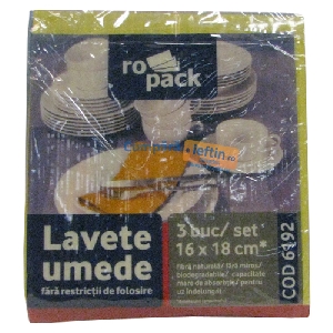 Lavete umede 16 x 18 cm Ropack 3 buc