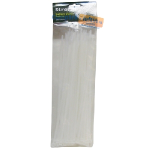 Coliere de plastic albe 250 x 4.8 mm Strohm 50 buc