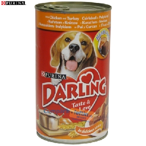 Hrana umeda pentru caini Purina Darling pui si curcan 400 gr