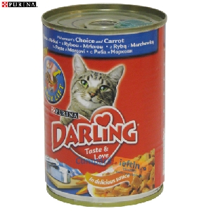 Hrana umeda pentru pisici Purina Darling peste si morcovi 400 gr