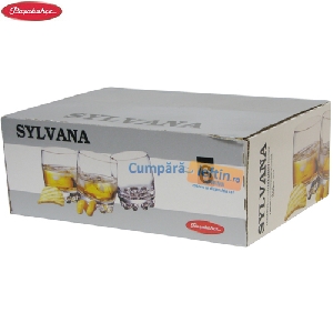 Pahare whisky Pasabahce Sylvana 6 buc x 300 ml