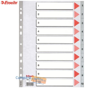 Separatoare din plastic Esselte  index 1-10