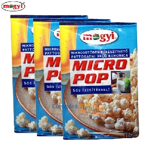 Popcorn pentru microunde cu sare Mogyi Micro Pop 3 buc x 100 gr