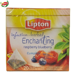 Ceai zmeura si macese Lipton piramide Enchanting 20 buc x 2 gr