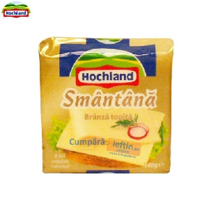 Branza topita felii cu smantana Hochland 140 gr