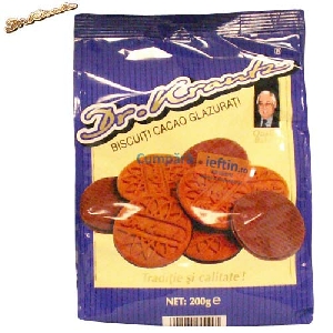 Biscuiti cacao glazurati Dr Krantz 200 gr