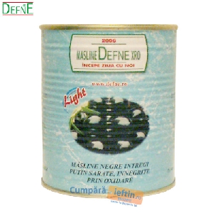 Masline Negre Intregi Light Defne 400 gr