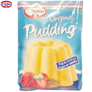 Praf de budinca vanilie cu capsuni Dr Oetker 40 gr