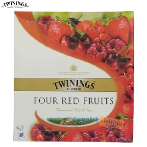 Ceai Twinings negru cu 4 arome fructe rosii pliculete 100 buc x 2 gr