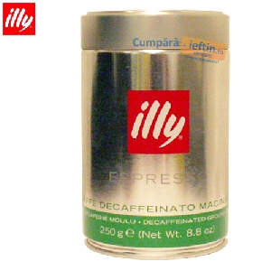 Cafea macinata decofeinizata Illy Espresso 250 gr