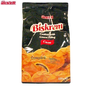 Biscuiti cu crema cacao Biskrem 220 gr