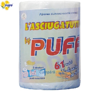 Prosoape hartie Puff 2 straturi 280 foi  61 m