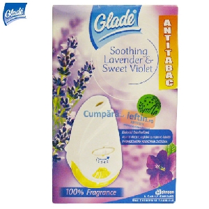 Aparat electric odorizant Glade Antitabac Lavender + Sweet Violet 20 ml