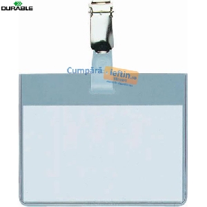 Ecuson cu clip Durable  90 x 60 mm  25 buc/cut