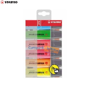 Textmarker Stabilo Boss  6 culori/set