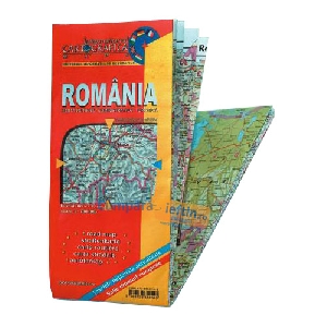 Harta Romania turistica  pliata  70 x 100 cm