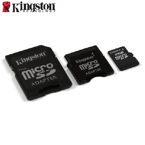Card Micro Secure Digital Kingston  2 GB  cu adaptor mini  SD