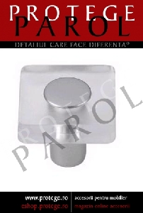 Buton patrat alb transparent, S.8118SN1MV11