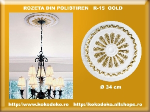 Rozetele din polistiren R-15 GOLD 