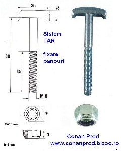 Clema TAR fixare panou bordurat